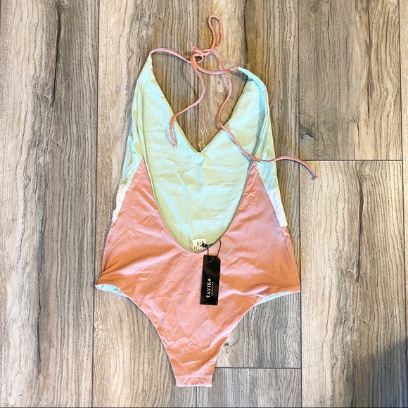 Tavik Color Block Low Back One-Piece Bathing Suit - Picture 5 of 8